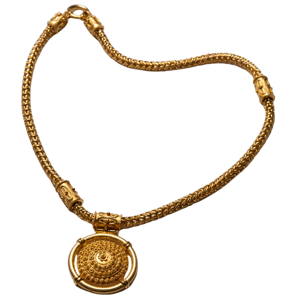 Colar em Ouro Amarelo 19,2K com Pendente em Filigrana