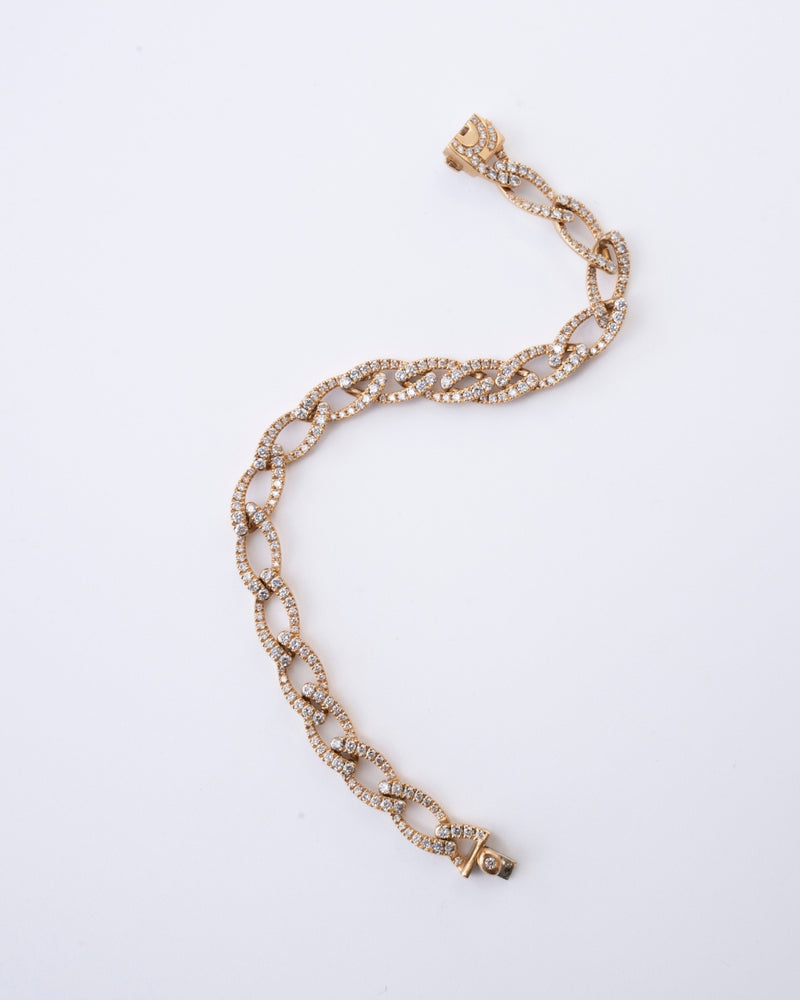 Pulseira Fontana Gioielli em Ouro 18K com Diamantes