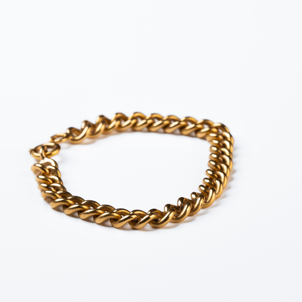 Pulseira em Ouro Amarelo 19,2K em Malha Barbela