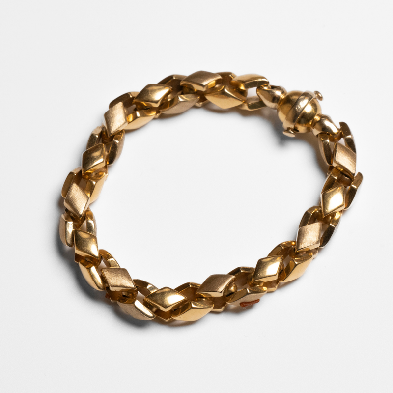 Pulseira em Ouro Amarelo 19,2K - Losangos - 35,47gr