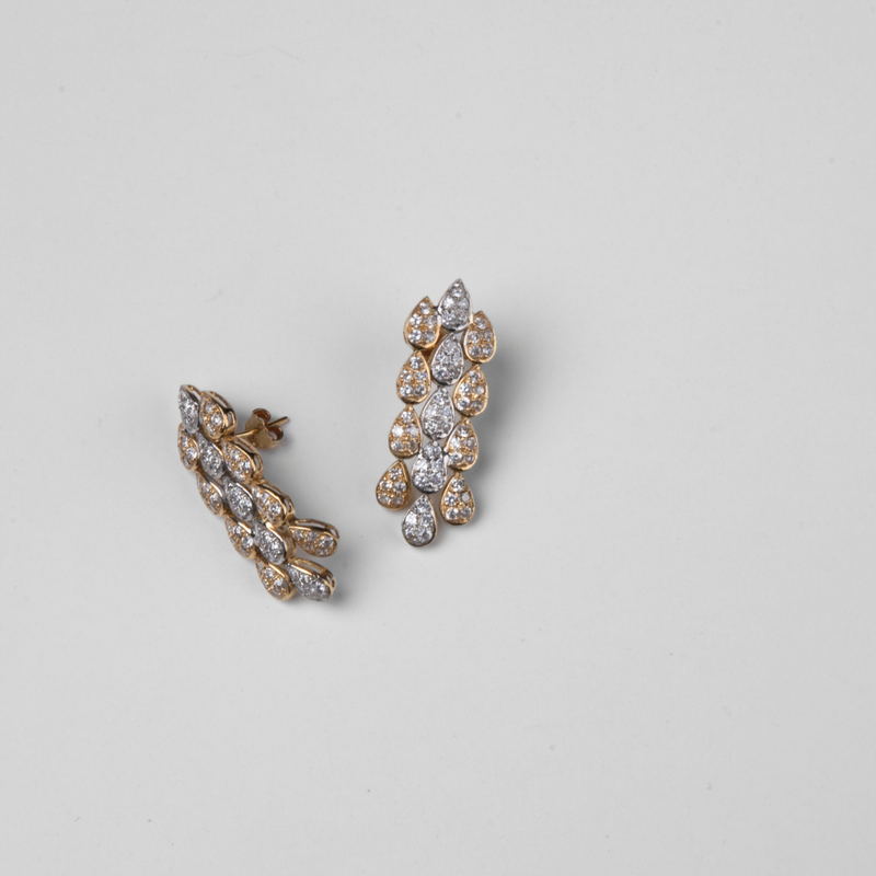Brincos em Ouro Amarelo 18K com Diamantes (1,95cts G/H - VS)