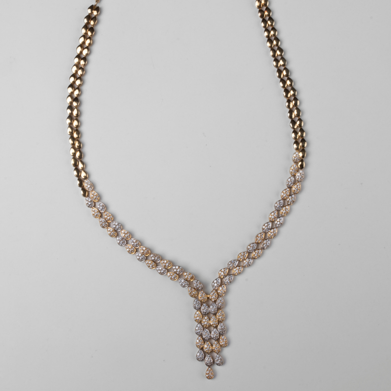 Gargantilha em Ouro Amarelo 18K com Diamantes (7,56cts G/H - VS)