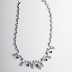 Gargantilha em Ouro Branco 18K com Safiras e Diamantes (4,0cts)