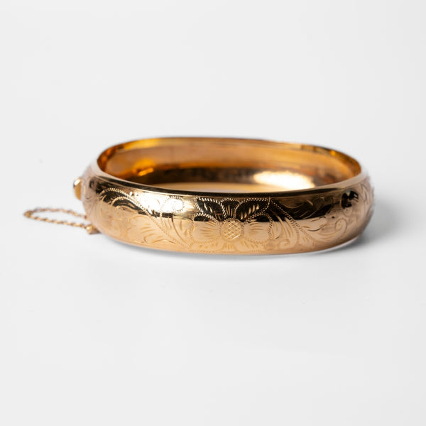 Escrava em Ouro Amarelo 19.2K com Relevos Florais