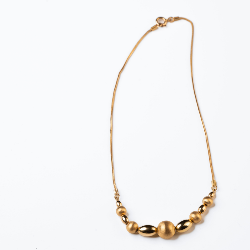 Colar em Ouro Amarelo 19.2K Polido e Acetinado