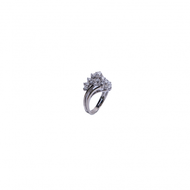 Anel em Ouro Branco 19.2k com Diamantes 1.7cts