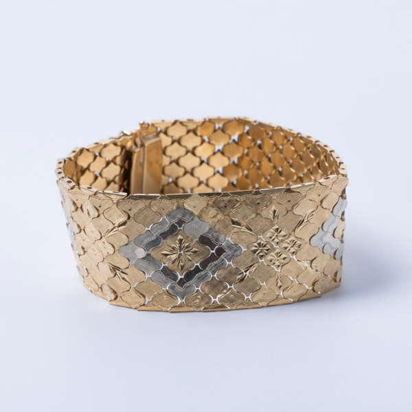 Pulseira em Ouro Amarelo e Branco 18K Maleável