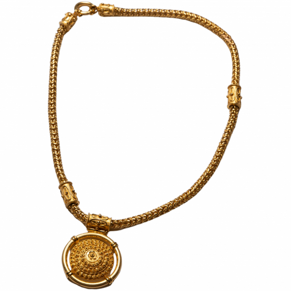 Colar em Ouro Amarelo 19,2K com Pendente em Filigrana