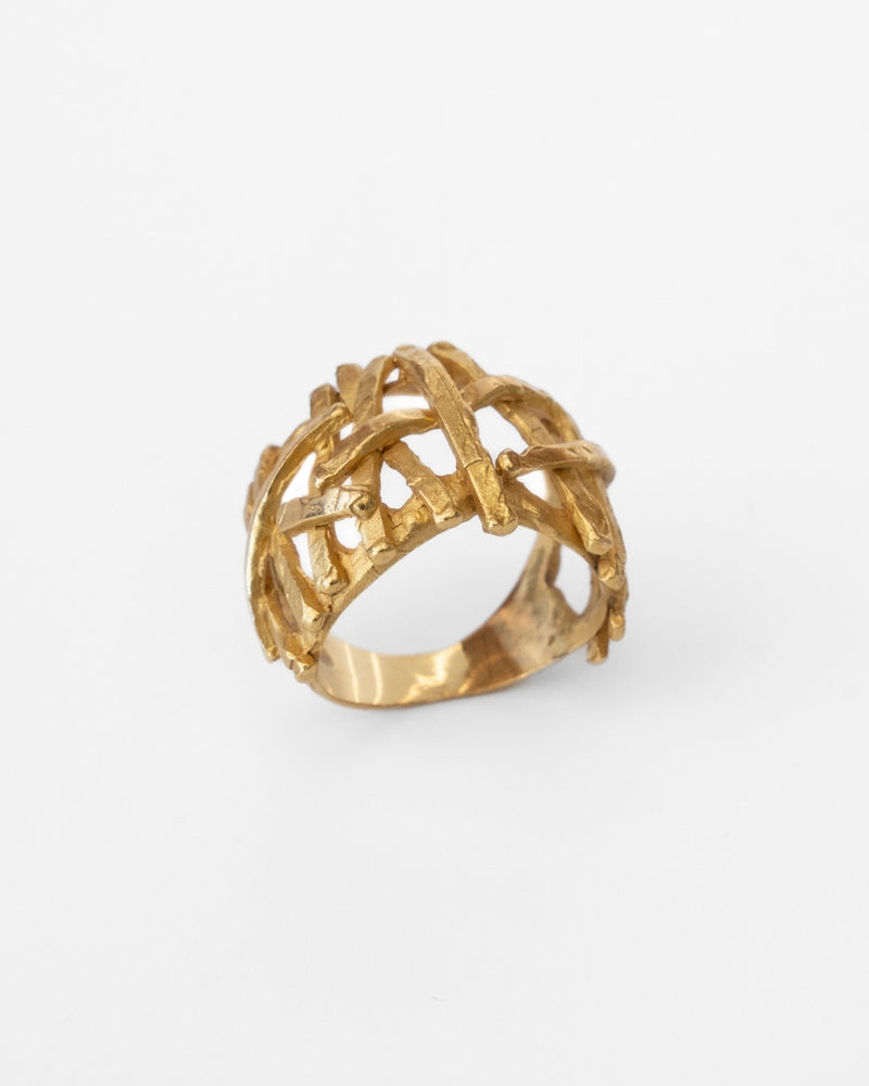 Anel em Ouro Amarelo 19,2K Martelado - 10,17gr