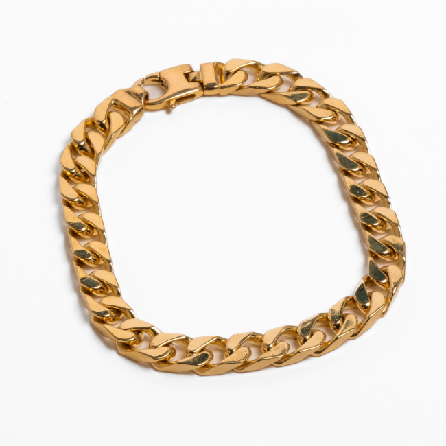 Pulseira em Ouro Amarelo 19,2K Malha Barbela