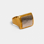 Anel Bicolor Ouro Amarelo e Ouro Branco 19.2K
