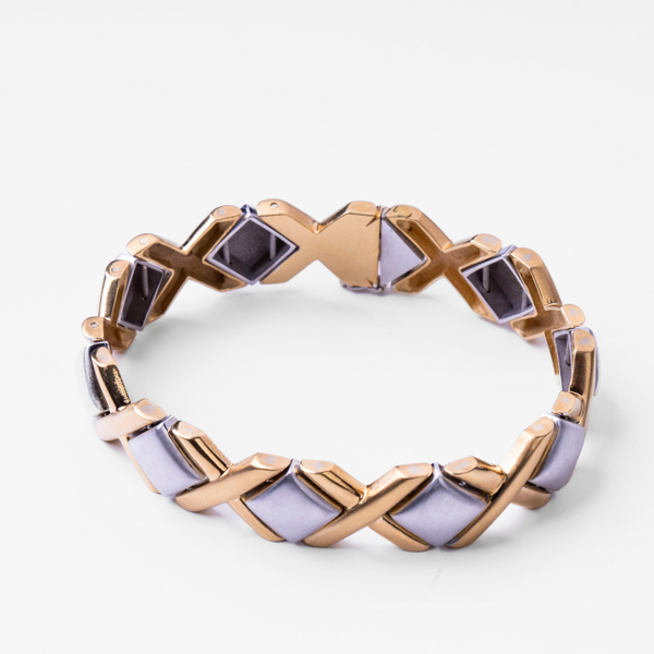 Pulseira em Ouro Amarelo e Ouro Branco 19.2K