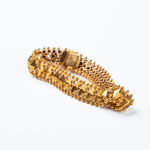 Pulseira em Ouro Amarelo de 19,2k em forma de centopeia com losangulos no interior