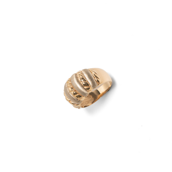 Anel em Ouro Amarelo 19.2K Polido e Acetinado