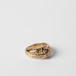 Anel em Ouro Amarelo 19.2K com 0,41cts Diamantes G