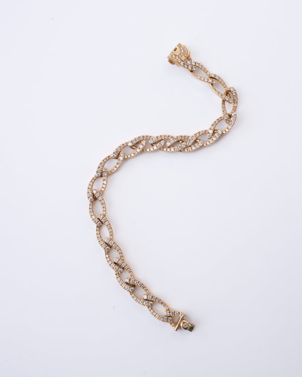 Pulseira Fontana Gioielli em Ouro 18K com Diamantes