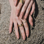 Anel Tricolor (Ouro Amarelo, Ouro Branco e Ouro Rosa) 19,2K com Diamantes 0,10cts G/H - VS