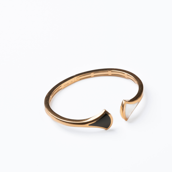 Pulseira em Ouro Rosa 18K com Esmalte e Madre Pérola -  BULGARI DIVAS - 22gr
