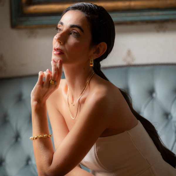 Pulseira em Ouro Amarelo 19,2K - lápis lazuli - 26,19gr