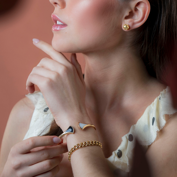 Pulseira em Ouro Amarelo 19,2K em Malha Barbela