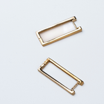 Argolas em Ouro Amarelo 19.2K Rectangulares