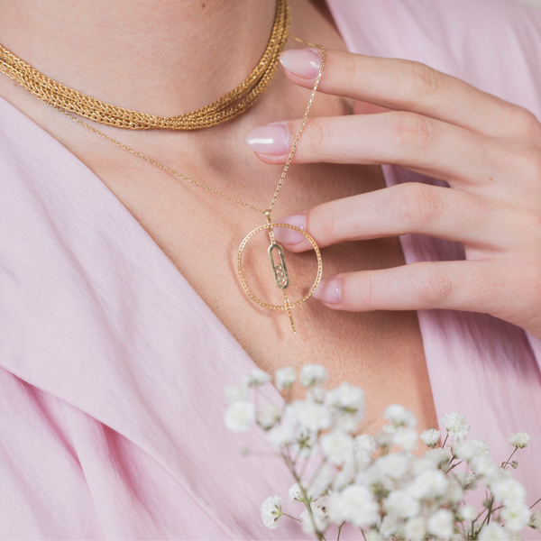 Colar em Ouro Amarelo 18K com Diamantes (G/VS 0,65cts) - MESSIKA MOVE - 5,31gr