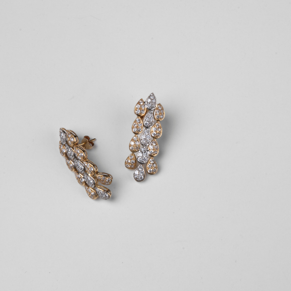 Brincos em Ouro Amarelo 18K com Diamantes (1,95cts G/H - VS)