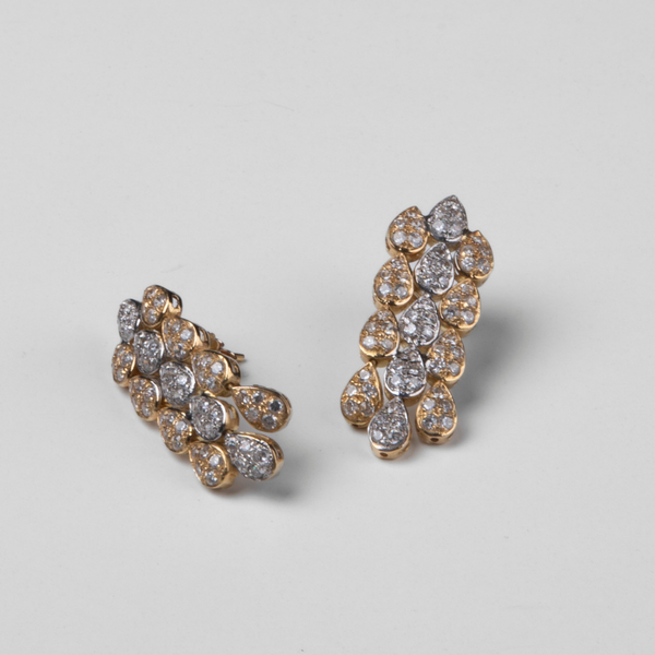 Brincos em Ouro Amarelo 18K com Diamantes (1,95cts G/H - VS)