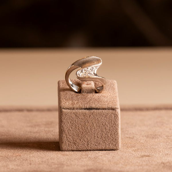 Anel em Ouro Branco 19.2k com Zircónias